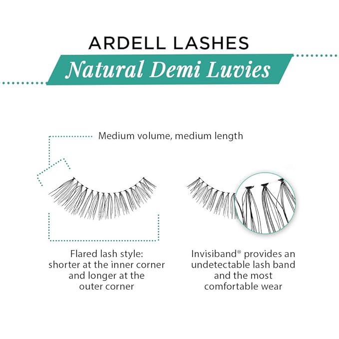 Ardell Natural Lashes False Eyelashes Demi Luvies Black (4 Pack)