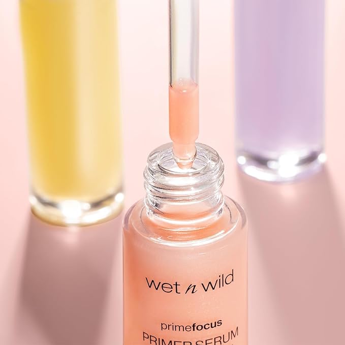 Wet n Wild Prime Focus Pore Minimizing Facial Serum Primer Makeup Extending | Reduces Pores | Improves Skin Texture | Exfoliates | Retinol Alternative, Hydrating (Pack of 2)