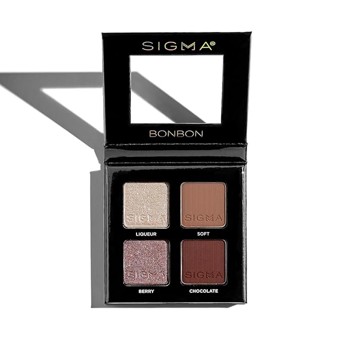 Sigma Beauty Bonbon Eyeshadow Quad — Makeup Eyeshadow Quad with a Buttery Soft Formula and Buildable, Blendable Shades for a Flawless Eye Look, Designed for All Day Wear