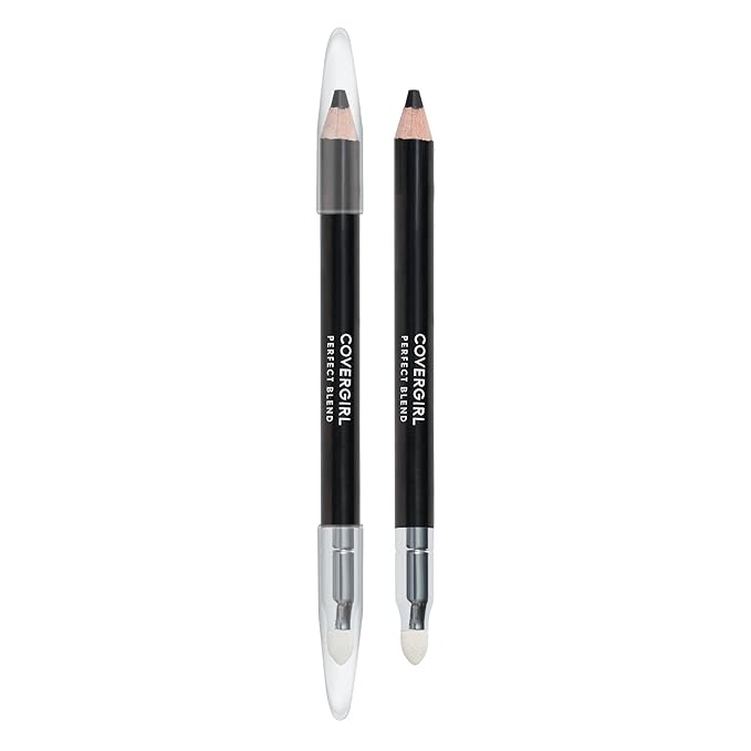 COVERGIRL Perfect Blend Eyeliner Pencil, Basic Black, Eyeliner Pencil with Blending Tip For Precise or Smudged Look, 1 Count (Pack of 2)