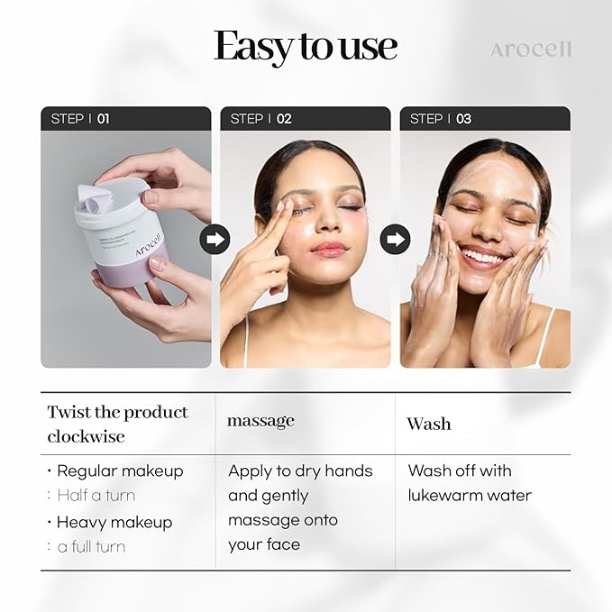 AROCELL Super Collagen Melting Balm 3.53oz – Korean Makeup Remover Balm for Blackhead Care, Deep Pore Care with Peptides Hydration, Nourishing Daily Face Wash Skincare