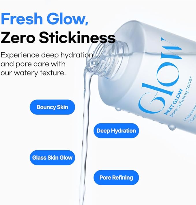 Neogen Next Glow Pore Refining Toner 210ml, 7.1 fl.oz – Pore Care & Glass Skin Toner with Niacinamide 20,000PPM, 8X Hyaluronic Acid & PENTAVITIN | Sensitive Skin Tested | K-Beauty