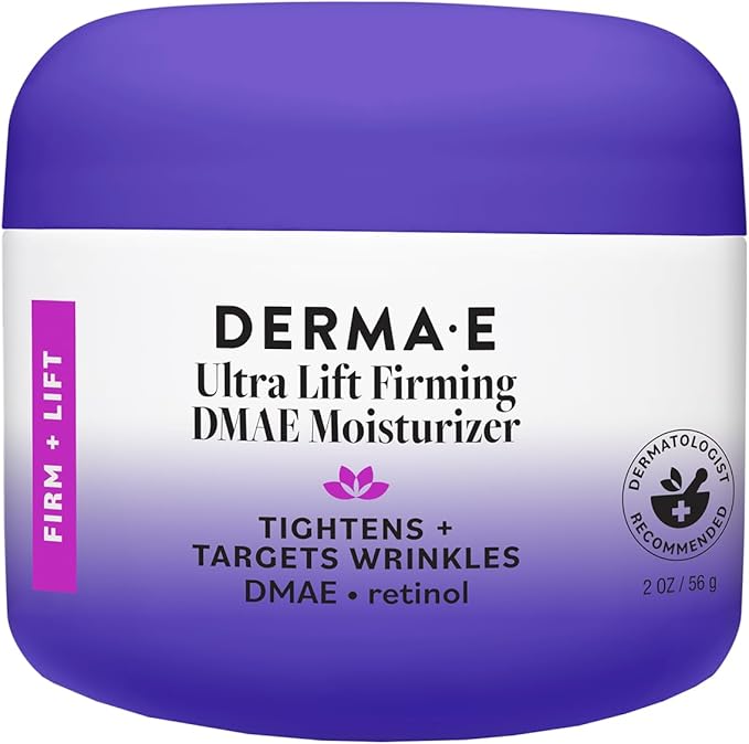 Derma E Firming DMAE Moisturizer - Copper Peptides, Resveratrol & Kakadu Plum - Supports Collagen and Elastin Health– Vegan Facial Skin Care, 2oz