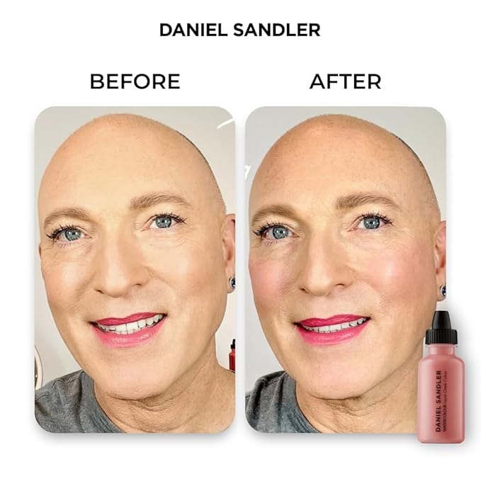 Daniel Sandler Watercolor Liquid Blush — Buildable, Blendable & Long-Lasting Liquid Blush for Cheeks, Lips, & Eyes — Lightweight & Water Resistant — For All Skin Types — Cherub