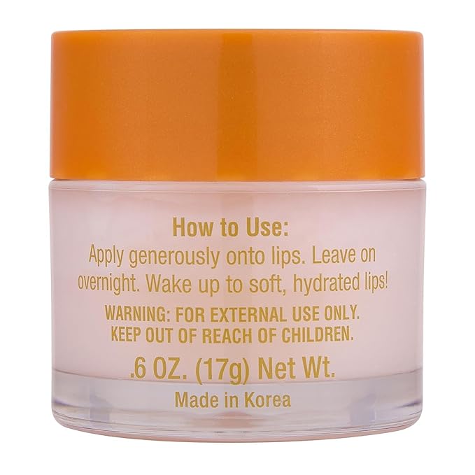Tree Hut Vanilla Overnight Lip Mask, Deeply Hydrating Leave-On Treatment for Soft Lips, Self Care Essential, 6 oz