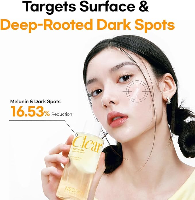 Neogen Next Clear Essence Toner 210ml, 7.1 fl oz – Dark Spot Targeting Toner with Vitamin C, Niacinamide & Vitamin P (Rutin) | Even Skin Tone + Firming | Sensitive Skin Tested | K-Beauty