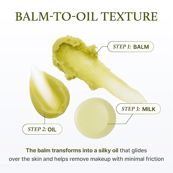 YADAH Green Tea Matcha Sorbet Cleansing Balm (3.38 fl oz) – Makeup Remover, Melting Balm with Olive & Sunflower Oils, Hydrating, Residue-Free