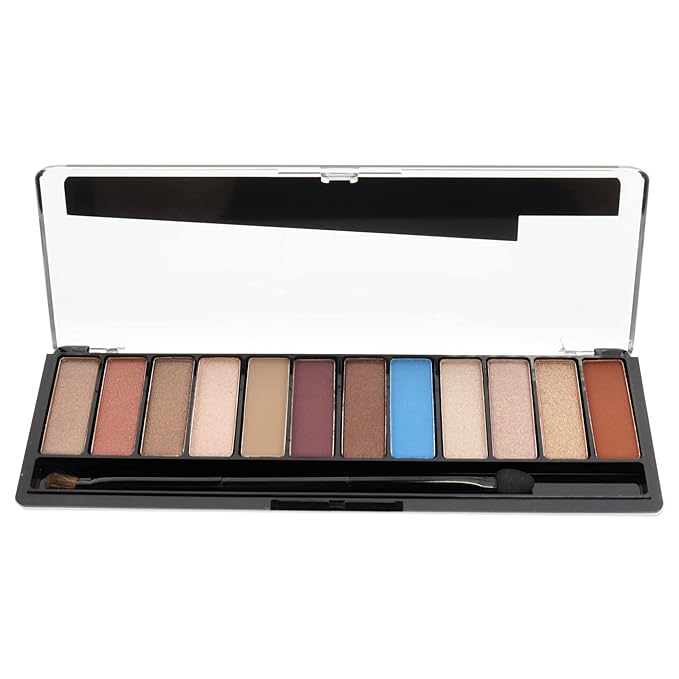 Rimmel London Magnif'Eyes Eyeshadow Palette, 12 Shades, Blendable Formula, Versatile, 012, Reloaded, 0.5oz