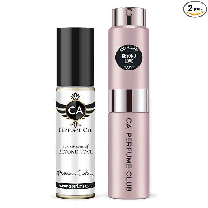 CA Perfume Duo Impression of Beyond Love For Women Perfume Layering Set Long Lasting Travel Size EDP + Body Oil Roll-On Bottle 0.27 Fl Oz+0.33 Fl Oz