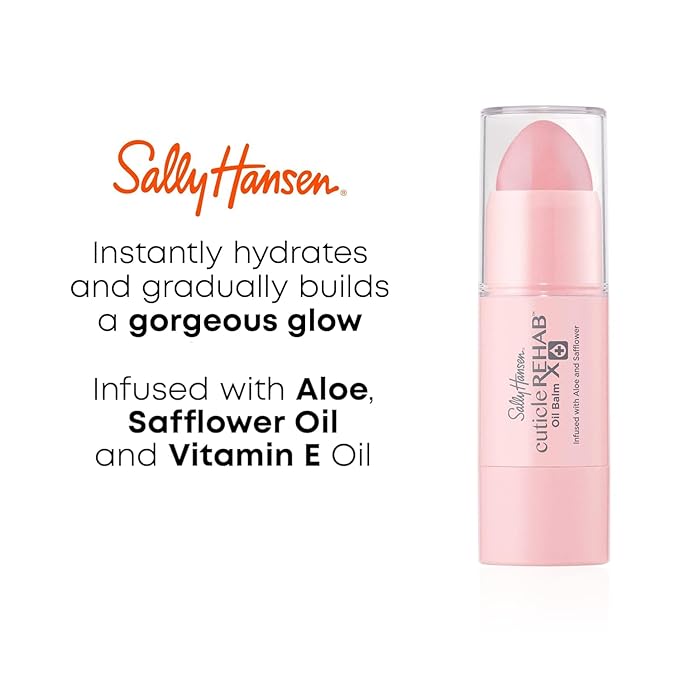 Sally Hansen Nail Treatment Cuticle Rehab Oil Balm | Infused with Natural Essential Oils & Vitamin E | Nourishes & Conditions Dry Nails & Cuticles