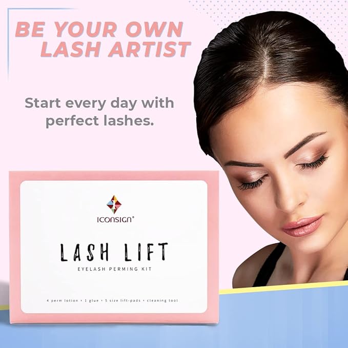 Lash Lift Kit for Eyelash Perm | Professional Instant Perming, Lifting & Curling for Eyelashes | Semi-Permanent Salon & DIY Home Use | Upgraded Glue | Includes Eye Shields, Pads, and Accessories