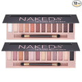 BestLand 2 Pack 12 Colors Makeup Nude Colors Eyeshadow Palette Natural Nude Matte Shimmer Glitter Pigment Eye Shadow Pallete Set Waterproof Smokey Professional Beauty Makeup Kit (2 PCS)