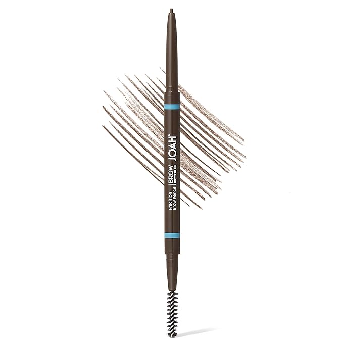 JOAH Dual-Ended Eyebrow Pencil - Brow Down To Me Ultra-FIne Tip Precision Brow Pencil with Built-In Spoolie Brush for Flawless Brows, Smudge-Proof, Water-Resistant, Brunette