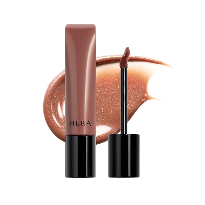 HERA Sensual Tinted Shine Lip Serum #450 BROWN SUGAR | Weightless Sleek Shine, Transfer-Resistant Color, 12-Hour Soft Lip Stain Oil, Double Hydration wih Hyaluronic Acid, High-Gloss Finish, 0.30 oz.