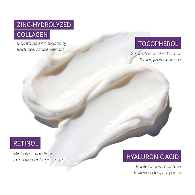 Instant Face Lift Firming Cream, Retinol Collagen & Hyaluronic Acid, Anti-Aging Moisturizer, Anti Wrinkles for Neck, Under Eye & Smile Lines, Day & Night, 2.82 Oz