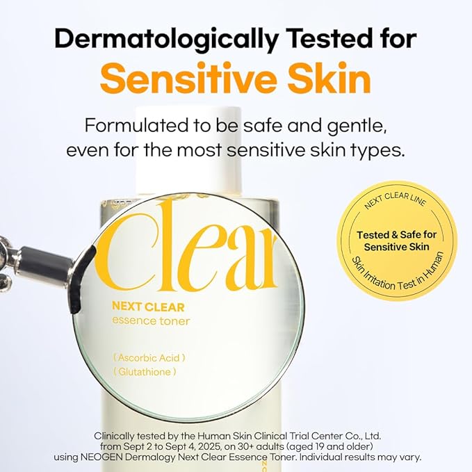Neogen Next Clear Essence Toner 210ml, 7.1 fl oz – Dark Spot Targeting Toner with Vitamin C, Niacinamide & Vitamin P (Rutin) | Even Skin Tone + Firming | Sensitive Skin Tested | K-Beauty