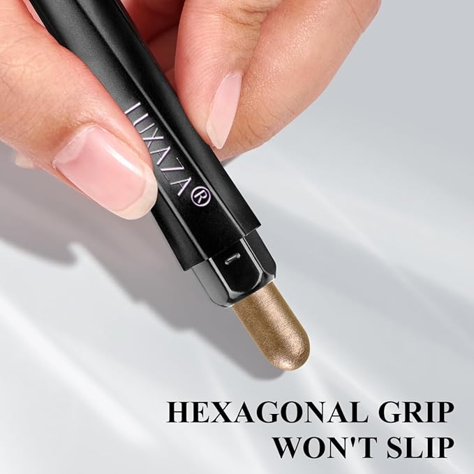 LUXAZA PRO BROWN NEUTRAL Eyeshadow Stick Makeup 6PCS Set, Metallic Shimmer Matte Cream Eye Shadow Eyeliner Brightener Pencil Crayon - BROWN NEUTRAL