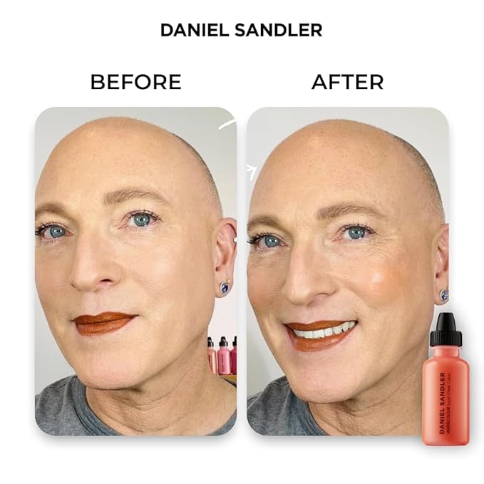 Daniel Sandler Watercolor Liquid Blush — Buildable, Blendable & Long-Lasting Liquid Blush for Cheeks, Lips, & Eyes — Lightweight & Water Resistant — For All Skin Types — Crush