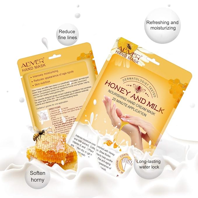 ZIXAOK 5 Pairs Hand Mask Gloves, Moisturizing & Repairing Treatment for Extra Dry & Rough Skin, Exfoliating Peeling Mask for Home Spa Care, Men & Women