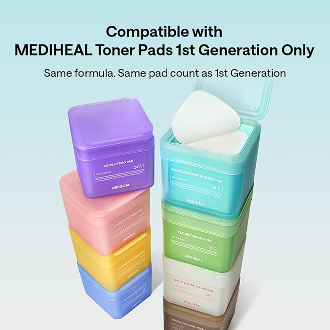 (Only Refill) Mediheal Phyto Enzyme Peeling Pad (90 Pads) - Pore Tightening Pads to Control Sebum - Vegan Gauze Pad