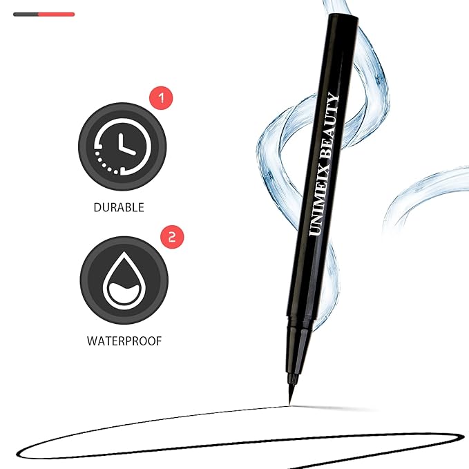 UNIMEIX Eyeliner Liquid Liner Waterproof Eye Liner Makeup Eyeliner Pen Precise All Day Light Black