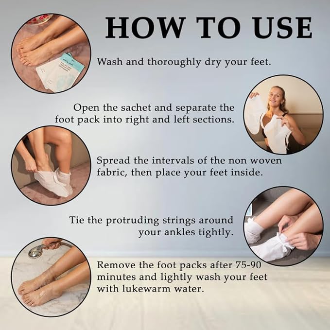 One's Own Korean Exfoliating Foot Peeling Mask, Moisturizing Foot Mask for Dry Cracked Feet, Feet Exfoliator to Peel Off Dead Skin & Callus Removal for Baby Soft Skin, Cruelty-Free & Safe, 2 Pair
