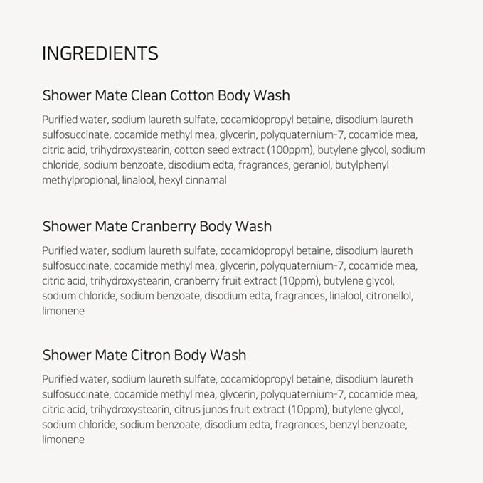 SHOWERMATE Natural Body Wash 42.3 fl oz, 1.2 kg (Cranberry)