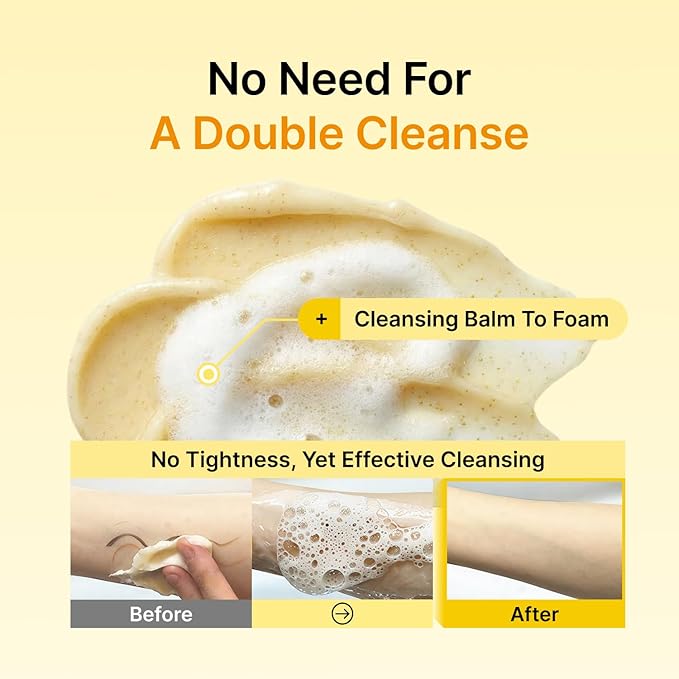 SECRETKEY Lemon Sparkling Cleansing Balm, Lemon Extract with AHA & BHA, Gentle Exfoliating and Hydrating Makeup Remover, Helps Cleanse Pores and Remove Impurities, Korean Skincare (5.07 fl oz / 150ml)