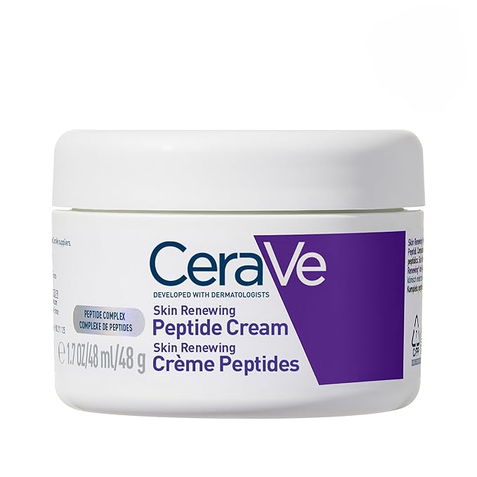 CeraVe Skin Renewing Night Cream, Niacinamide, Peptide Complex, and Hyaluronic Acid Moisturizer for Face, 1.7 Ounce, Packaging may Vary