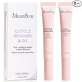 MelodySusie 10ML Cuticle Care Kit - Cuticle Oil and Cuticle Remover, Cuticle Nourishes and Softener, Promotes Nail Growth and Strength for Home and Salon Use 2PCS