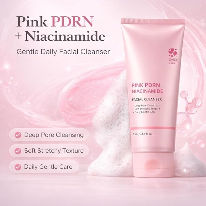 Facial Cleanser PDRN Marshmallow Whip Cleanser | Deep Cleansing Foam for Pore Care, Blackhead Care, Uneven Skin Tone with Salmon DNA PDRN, Low pH Hydrating and Nourishing Face Wash