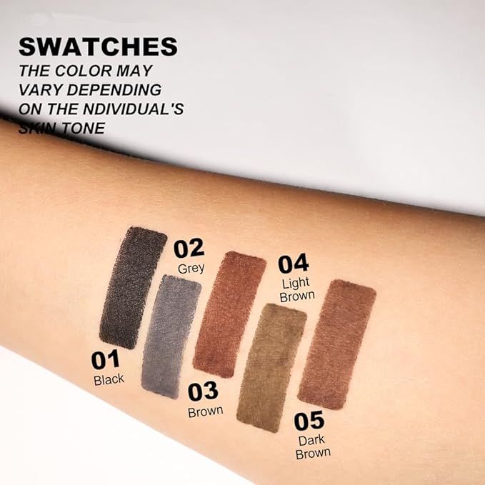 Eyebrow pencil eyebrow Eyebrow Retractable Definer Pencil, eyebrow stylist shape and fill eyebrow pencil, professional eye makeup (01 Black)