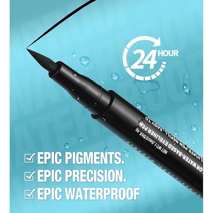 Brown Liquid Eyeliner Waterproof Long Wear Brown Eyeliner Pencil Hypoallergenic Smudgeproof (09#)