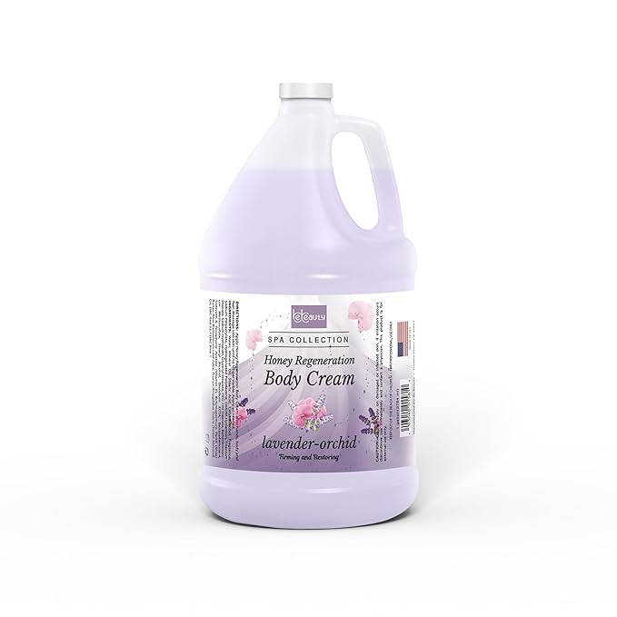 BeBeauty Lavender Orchid Honey Regeneration Body Cream Hydrating & Nourishing Body Lotion for Smooth, Soft, Revitalized Skin 1 Gallon