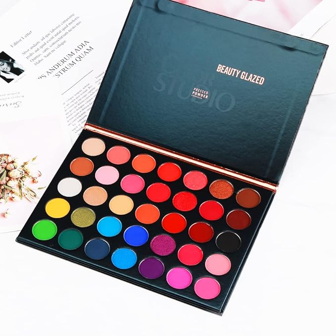 Color Studio Eyeshadow Palette, Highly Pigmented 35 Shades Matte and Shimmers Makeup Palette, Waterproof Blendable Eye Shadow, Cruelty- Free Makeup Pallet