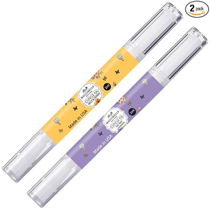 Pure Cuticle & Nail Oil Pen 2ml Heals Dry Cracked Cuticles (Milk & Honey + Lavender)