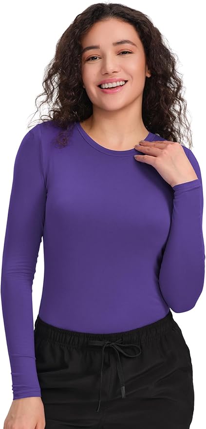 COZYFIT Scrub Undershirts Long Sleeve Women - Underscrub Comfort Tee