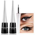 evpct 2Pcs Black & Black Liquid Eyeliner Colorful Set Waterproof Colored Color Eye Liners for Women Stamps Shapes for Eyes delineadores de colores para ojos delineador de ojos contra el agua 13&13