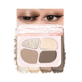 Matte Eyeshadow Palette, 4 Color High Pigment Blendable Eye Shadow Makeup For Older Women, Shimmer Eyeshadow Palette Makeup (01#, Pack of 1)