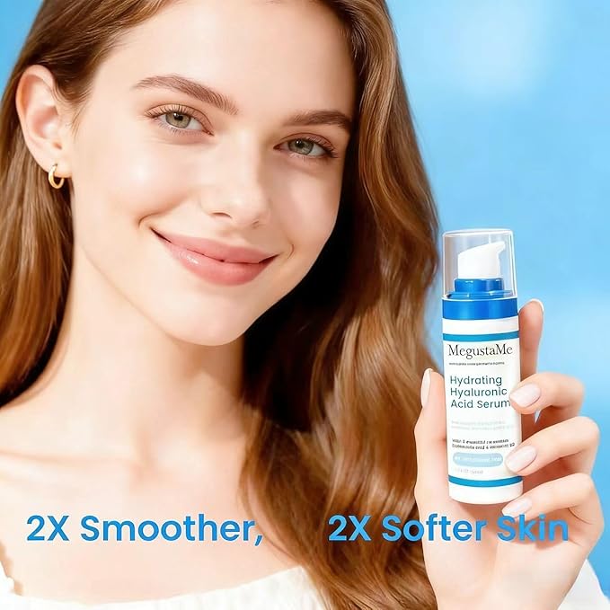 Hydrating Hyaluronic Acid Serum with 3 Ceramides, Vitamin B5 & Niacinamide - Paraben-Free, Replenishes Hydration for Smoother, Softer Skin - 1 Fl Oz (30ml)