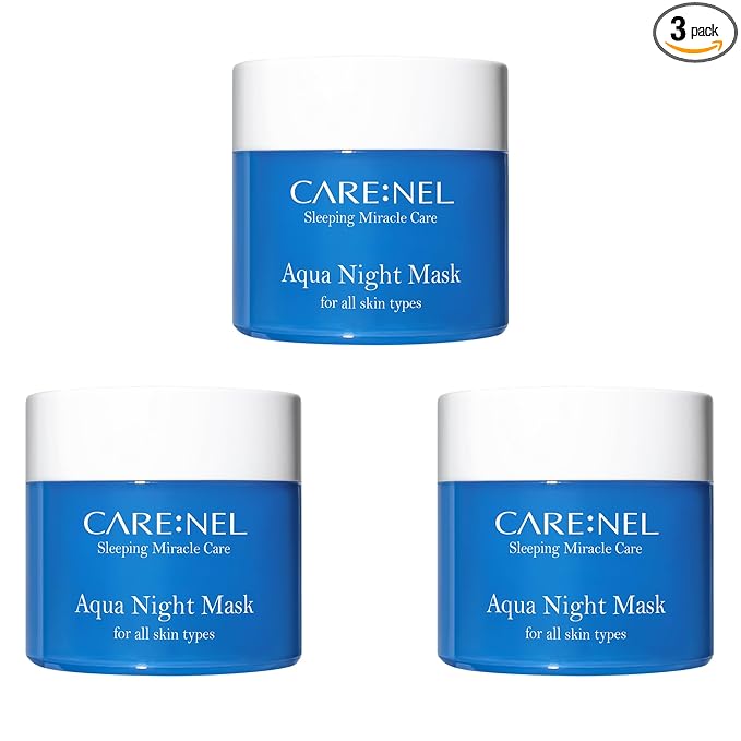 Korean Beauty Aqua Night Mask - Facial Self Skin Care Products Water Sleeping Masks 15ml/0.5 fl.oz (3 set) Gifts for Women - Acne Wrinkle remover - moisturizing hydrating Effect