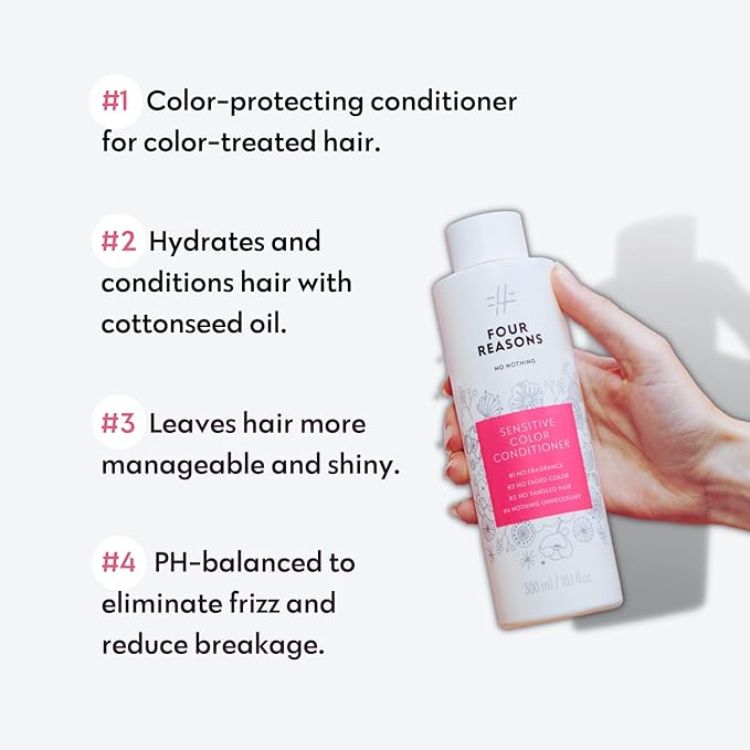 No nothing Color Conditioner for Color Treated Hair - Hydrating Color Safe Conditioner - Fragrance Free, Hypoallergenic, Vegan Conditioner for Sensitive Scalp - Paraben & Phthalate Free - 10.15 oz