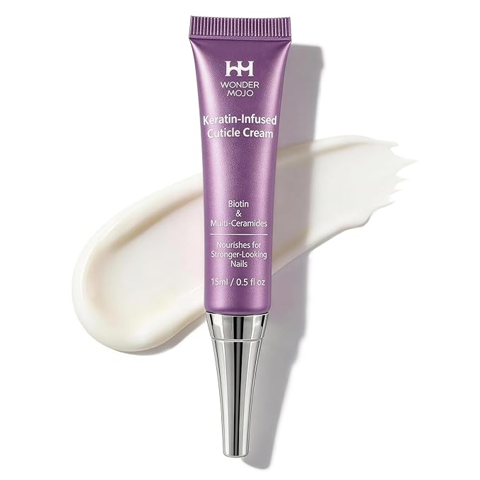 Nail & Cuticle Cream with Keratin, Biotin & Ceramides – Non-Greasy Deep Hydration, Strengthens Nails & Softens Cuticles, 15ml(Pack of 1)