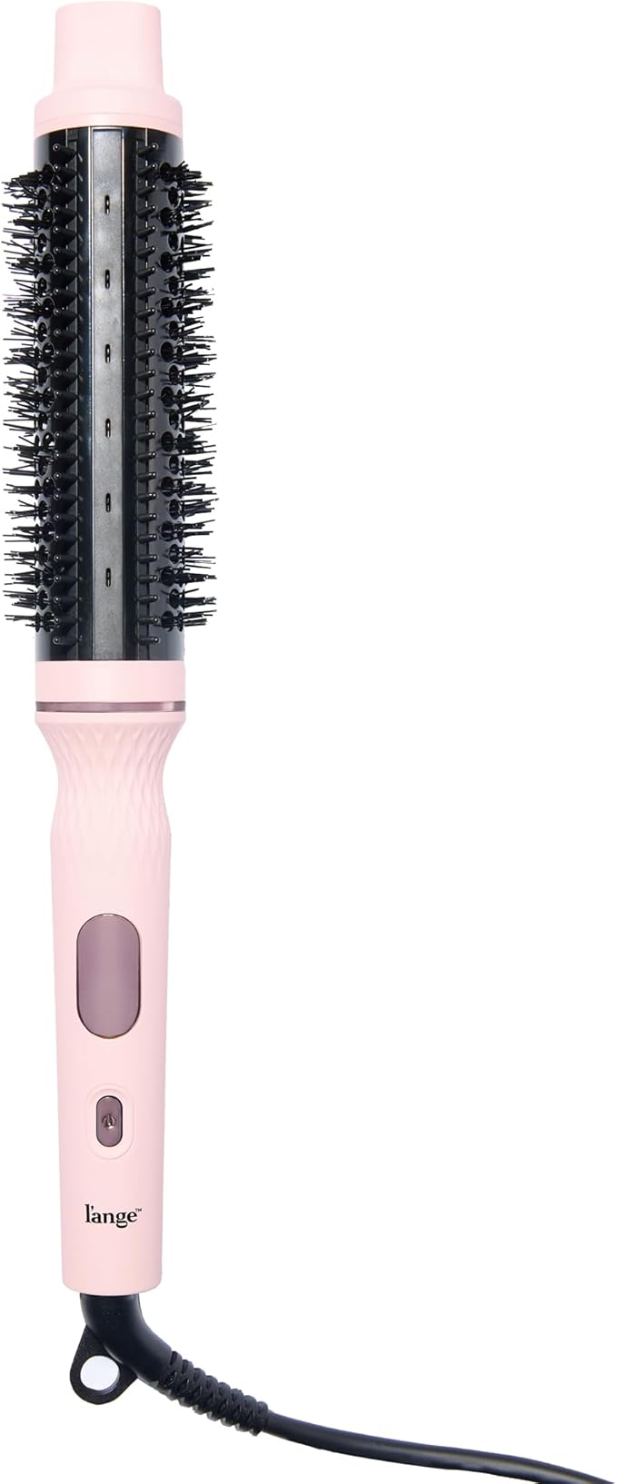 L'ANGE HAIR GlamWave Infrared Thermal Ionic Brush | 38mm Heated Round Thermal Brush for Volume and Curls | Reduces Frizz | Adds Shine | Smooth Styling Tool for All Hair Types (Blush)