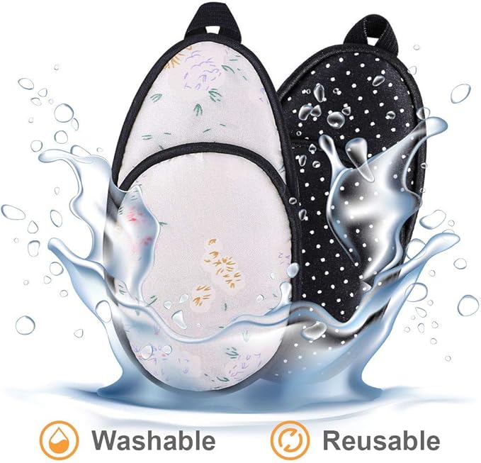 eZAKKA Eye Patches for Adults, Eye Patch for Glasses, Silk Patch for Lazy Eye Amblyopia Strabismus and After Surgery (Floral+Black Polka Dots)