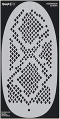 Stencil1FX - Snakeskin Eye Makeup Stencil for Costumes, Dress Up, Halloween, Cosplay, Face Painting, Raves, Festivals, Parades, Parties, Parades, Parties