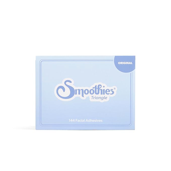 Smoothies Triangle Wrinkle Patches for Face Overnight - Facial Patches for Elevens, Crows Feet and more, 144 Facial Adhesives per Box - Face Tape, Made in the USA