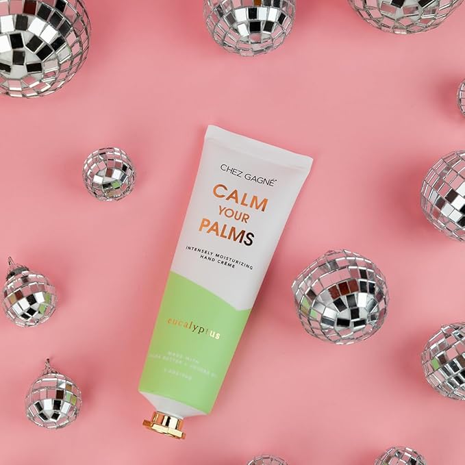 Chez Gagné Intensely Moisturizing Vegan Hand Cream (3.4oz) Jojoba Oil Cocoa Butter- Non-Greasy, Fast-Absorbing, Made In US - Hand Job, Anti-Granny Hands, Dew Me (3.4oz, Eucalyptus)