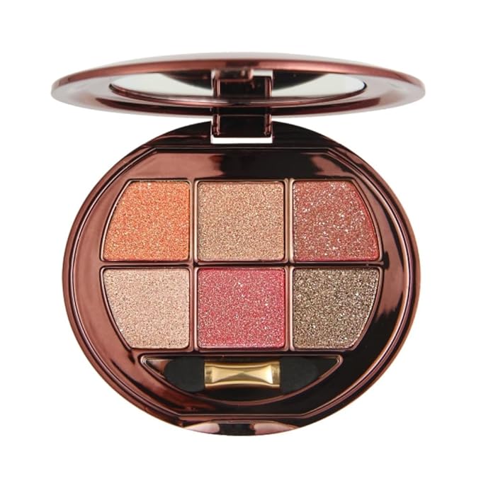 Glitter Eyeshadow Palette, Coral Pink Shimmer Eyeshadow, Bright Metallic Sparkle Eye Shadow, High Shine Glitter Makeup, Smooth Blendable Long Lasting Eyeshadow Palette for Party Festival Glam Look 08