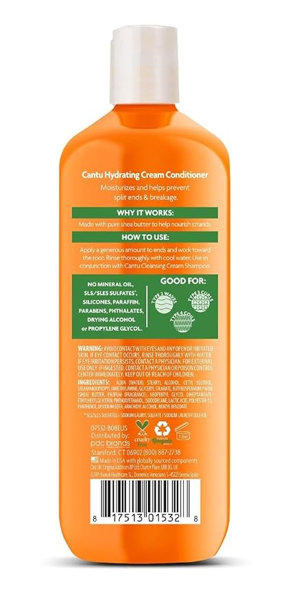 Cantu Hydrating Cream Conditioner with Shea Butter for Natural Hair, 13.5 fl oz (Packaging May Vary) (Pack of 2)